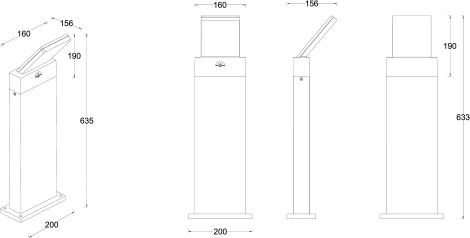 Наземный фонарь Oasis Light BRISBANE LED W2890-635