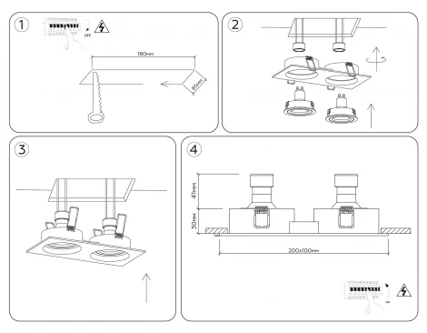 Светильник встраиваемый поворотный Ambrella Techno Spot TN102759