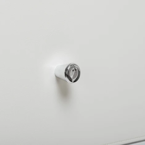 Комод Leset Нирита/Хайди с полками 2 ящика (Сталь,Экокожа,ЛМДФ/Белый) арт.2500000229664