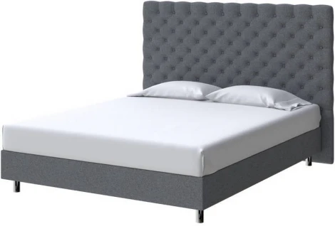 PROxSON Кровать Paris Boxspring Standart (Ткань: Рогожка Savana Grey (серый)) 200x200