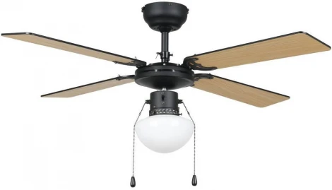 Потолочная люстра на штанге с вентилятором Eglo Fortaleza 35122 (220V, выключатель, вертолет)