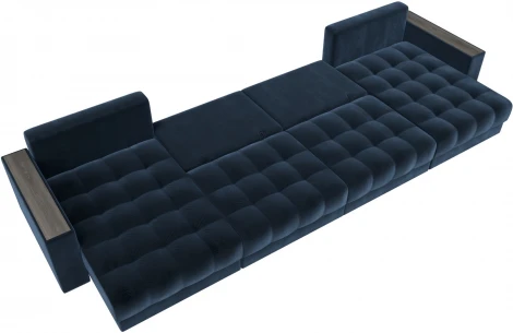 Диван П-образный с декором Лига-049 НПБ Лонг Лига Диванов (Велюр) арт.128575