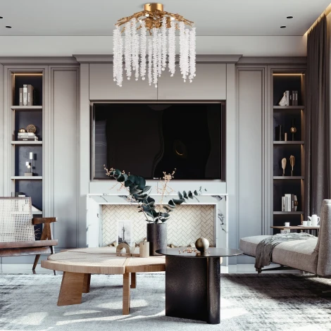 Потолочная люстра хрустальная Arte Milano Milano-3 23312.360.3.G9.A IB (220V)