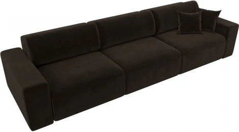 Диван прямой Лига-036 НПБ Классик Лонг (Коричневый/Микровельвет) Лига Диванов арт.121315
