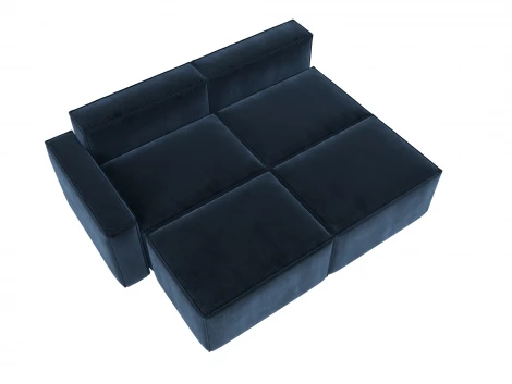 Диван угловой модульный Лига-063 угол левый (ДСП/Пластик/Велюр/Синий) Лига Диванов 129794L