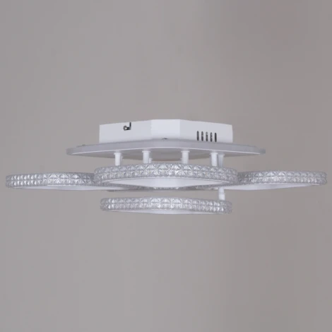 Потолочная люстра светодиодная на штанге с пультом с регулировкой цветовой температуры, яркости и ночным режимом Reluce 06335-0.3-4+1A WH (RGB)