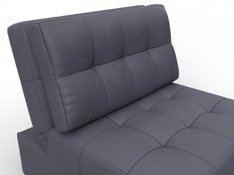 Кресло-кровать Лига-107 (80) (ЛДСП,Брус,Фанера,Экокожа/Серый) Лига Диванов 134944