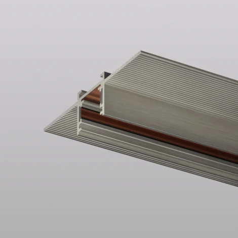 Шинопровод магнитный встраиваемый для ГКЛ 12,5мм, 2м, 48В DC, IP20, цвет темный никель, алюминий Denkirs Shine Hide TR5702-DN