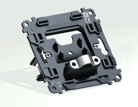 Вывод кабеля с фиксатором встраиваемый (серый) Ambrella Volt QUANT VM238