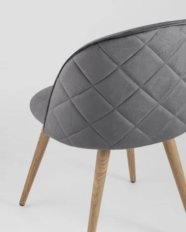 Стул Stool Group Лион велюр с ромбами серый УТ000003340