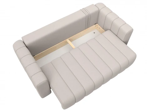 Диван прямой Лига-062 НПБ (ДСП,Фанера,ХДФ/Пластик/Замша/Бежевый) Лига Диванов 130293