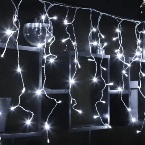 Бахрома светодиодная со статическим свечением, 6м. соединяемая, 200 светодиодов, белый свет Uniel ULD-B6007-200/STK WHITE IP44