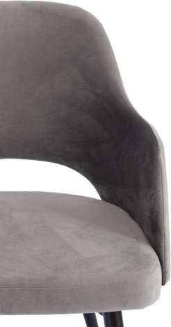 Кресло VALKYRIA 2 (mod. 718) ткань/металл, 55х55х80 см, высота до сиденья 48 серый barkhat 26/черный Tetchair 19879