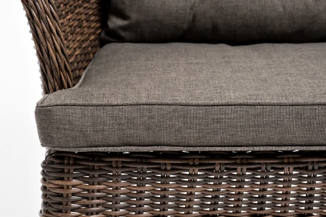 Кресло плетеное, цвет коричневый с подушками 4SIS Алиса YH-C1618W brown