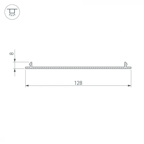 Профиль-верх TOP-LINIA140-С-2000 ANOD (Алюминий) 016985 Arlight