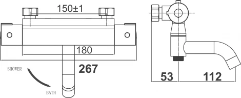 Термостат D&K Bayern Potsdam DA2153201 для ванны с душем