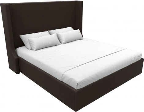 Кровать интерьерная Ларго 180 (Коричневый/Экокожа) Лига Диванов арт.120737
