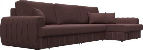 Диван угловой Лига-057 НПБ Лонг угол правый Лига Диванов (Замша) арт.129312