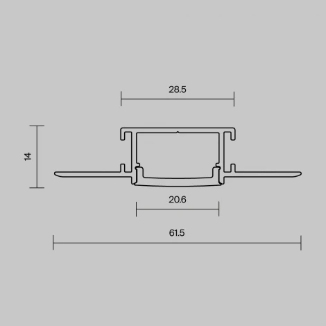 Алюминиевый профиль встраиваемый с боковым изгибом ALM-6214SB-S-2M Maytoni 636003
