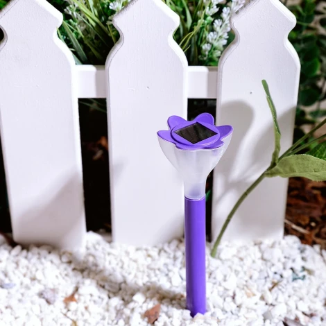 Грунтовый светильник на солнечной батарее Uniel USL-C-417/PT305 Purple crocus (LED, цветы, IP44)