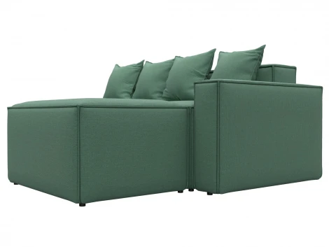 Диван угловой модульный Лига-063 угол правый (ДСП/Пластик/Рогожка/Зеленый) Лига Диванов 129787