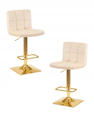 Набор 2 шт стул барный DOBRIN GOLDIE (бежевый велюр (MJ9-10))