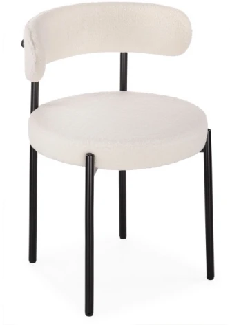 Стул Woodville на металлокаркасе Rudi white / black 15602