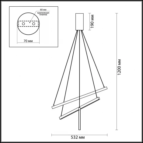 Подвесной линейный светильник LED Odeon Light Cometa 3860/39L