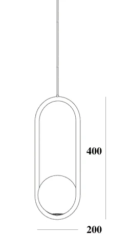 Подвесной светильник Matthew Mccormick Hoop 40 Бронза Mila Pendant ImperiumLoft 181903-22 (181903-22) (220V, на проводе, шар)