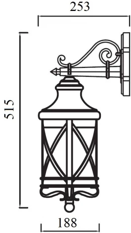 Уличный настенный фонарь Oasis Light LUCERNA 84802/02 Bl (220V, фонарь, IP44)