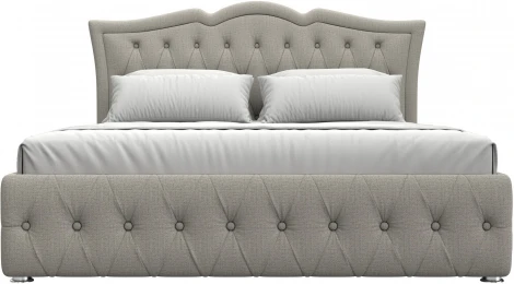 Кровать интерьерная Герда 160 (Бежевый/Рогожка) Лига Диванов арт.123064