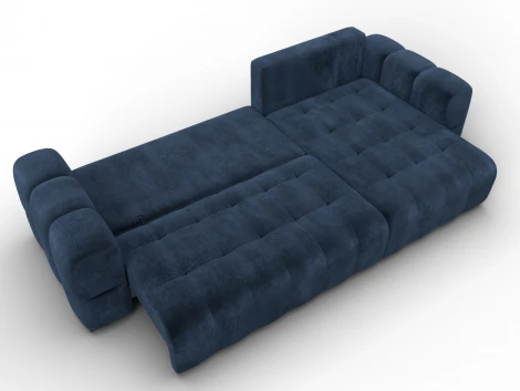 Диван угловой Лига-110 НПБ угол универсальный (ДВП,ДСП,ЛДСП,Брус,Фанера,Велюр/Синий) Лига Диванов 136539