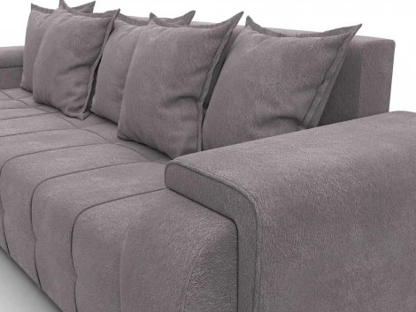 Диван угловой Лига-121 левый угол (ДСП,Брус,Велюр/Бежевый) Лига Диванов 137351L