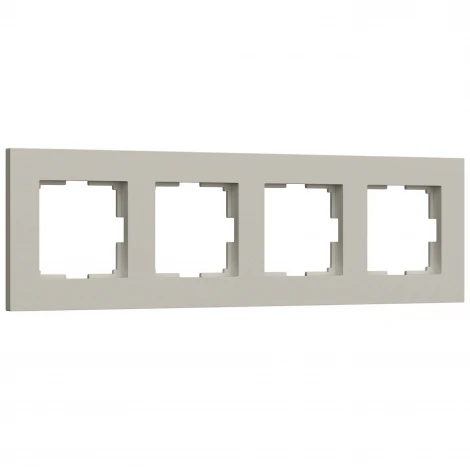 Рамка на 4 поста Slab (дымчатый софт) Werkel W0042917 (a071628)