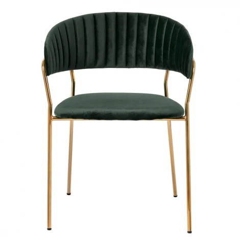 Стул Turin бирюзовый с золотыми ножками