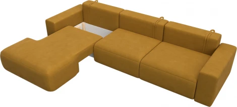 Диван угловой Лига-036 НПБ Классик Лонг левый угол Лига Диванов (Велюр) арт.127784L