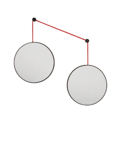 Balance S Black 2 зеркала по 30см на красном шнуре Art-Zerkalo SM200RBL 13879
