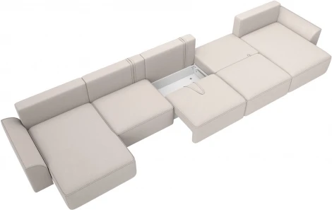 Диван п-образный Лига-048 НПБ МегаЛонг Лига Диванов (Замша) арт.128338