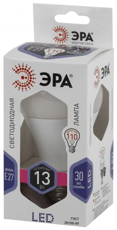Лампочка светодиодная E27 13W ЭРА LED A60-13W-860-E27