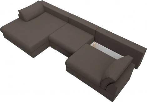 Диван угловой Пекин Long угол левый Лига Диванов (Рогожка) арт.122940L
