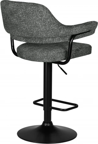 Стул барный DOBRIN CHARLY BLACK (серый твид (LEO11))