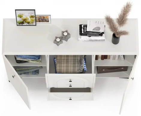 Комод Mobi Вестра 13.309 белый pe шагрень / белая шагрень 457175