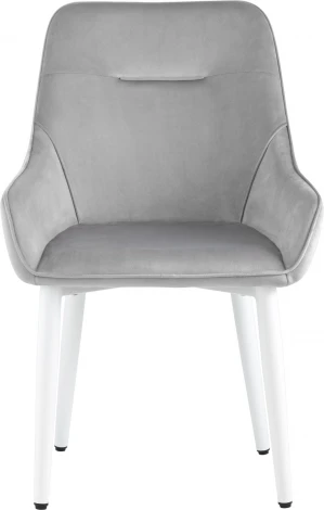 Стул Диана велюр серебристый ножки белые 4 шт Stool Group (арт.УТ000037411)