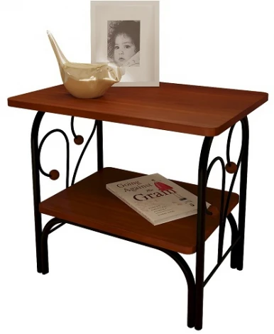 Прикроватная тумба МК-7, ММД 202, Черный/Орех, Форвард