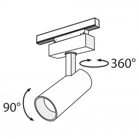 Трековый светильник Focus Led S35 3000K 18Вт 24° (магнитный) Maytoni Technical TR019-2-15W3K-B (48V, круглые)