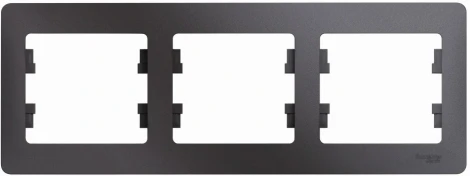 Рамка на 3 поста (графит) Systeme Electric Glossa GSL001303