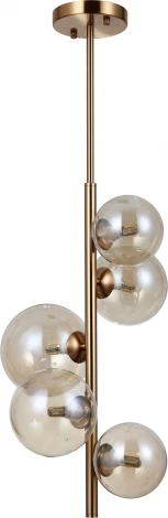 Потолочная люстра на штанге Moderli Molly V10788-5P (220V, шар, молекулы)