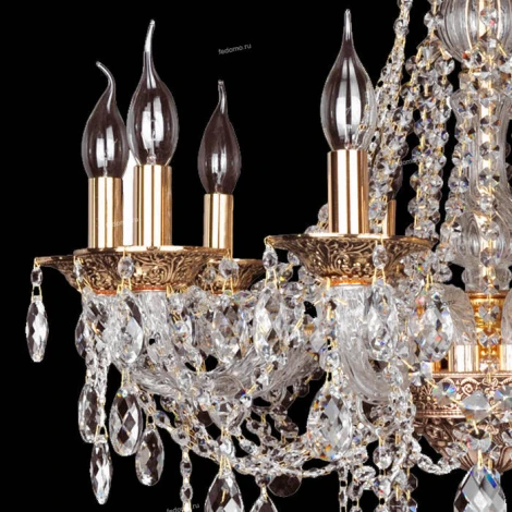 Подвесная люстра Omnilux Gadoni OML-74803-10 (220V, подвески, на цепи, подсвечник, свеча)