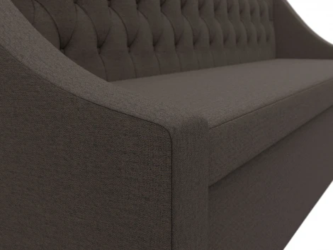 Диван кухонный прямой Мерлин (Коричневый/Рогожка) Лига Диванов арт.122468