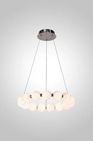 Подвесной светильник AM Group PEARL-D500 CH (на проводе, шар, бусы)